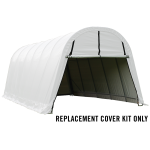 Replacement Cover Kit for the Garage-in-a-Box Round 12 x 24 x 10 PVC White