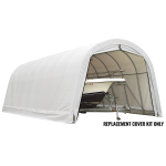 Replacement Cover Kit for the Garage-in-a-Box Round 14 X 32 X 12 PVC White