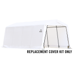Replacement Cover Kit for the AutoShelter 10 x 20 x 8 PVC White