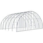 High Tunnel Greenhouse 38 X 16 X 15 ft. 3 in. Round Shape Frame and End Panel Frame