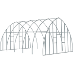High Tunnel Greenhouse 18 X 20 X 11 ft. 6 in. Gothic Shape Frame and End Panel Frame
