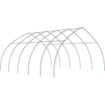 High Tunnel Greenhouse 24 X 8 X 12 ft. Gothic Shape FRAME ONLY