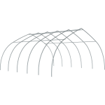 High Tunnel Greenhouse 26 X 16 X 12 ft. Gothic Shape FRAME ONLY